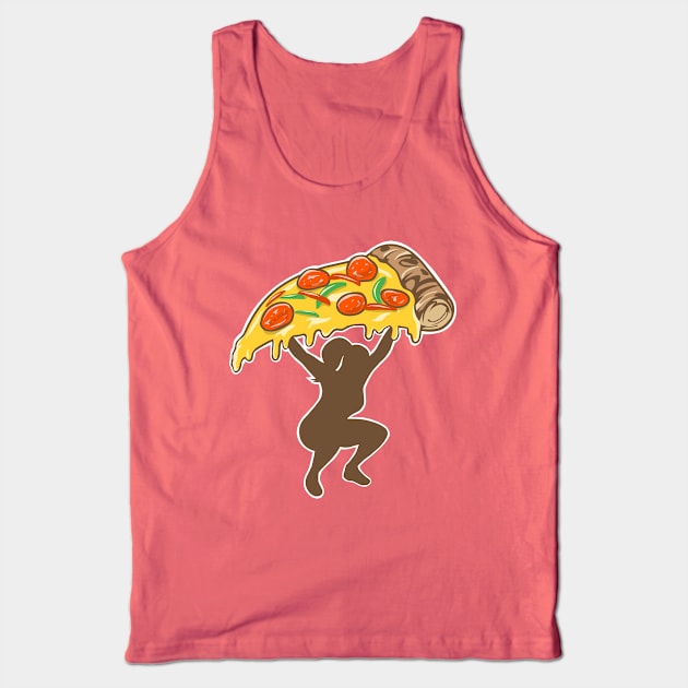 Fitness funny, pizza lover, gym girl, fitness girl Tank Top by TimAddisonArt